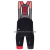 Pantaloncino con bretelle Santini 2023 Paris-Roubaix Hell of the North Rosso Nero